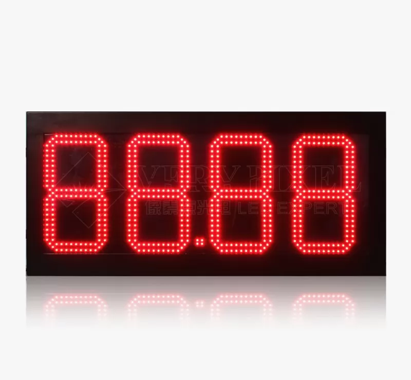 8.888 LED Gas Station Price Sign-Red-8''