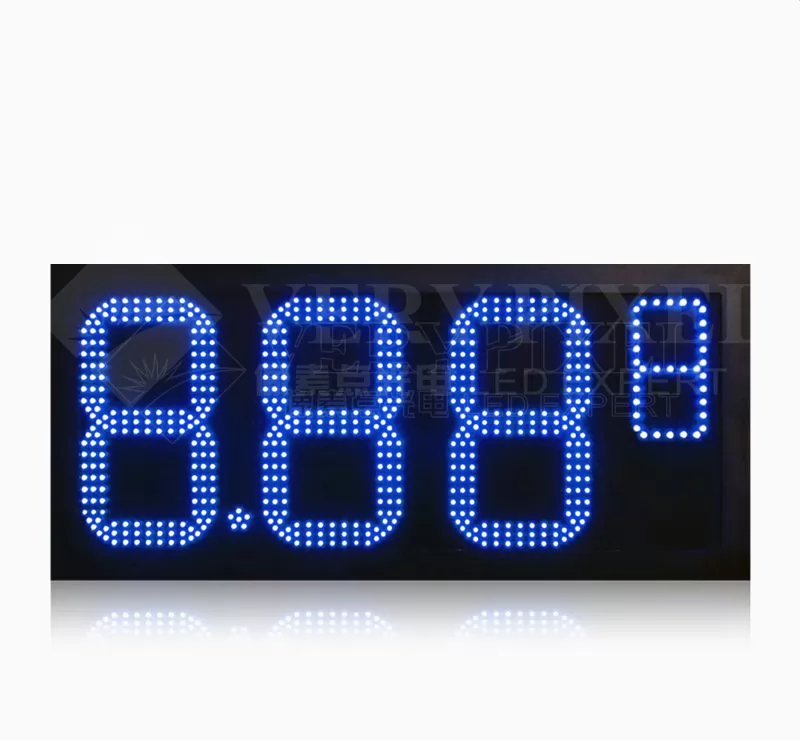 8.889 LED Gas Station Price Sign-Blue-8''