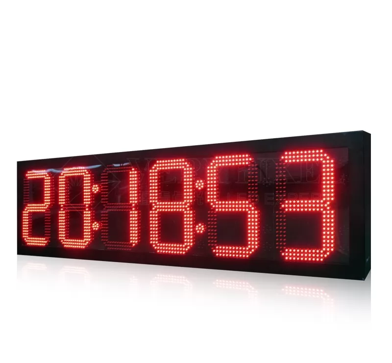 Time & Temperature LED Sign-88:88:88-Red-10"-IP43