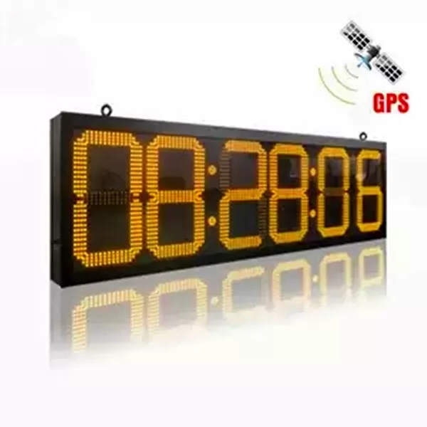 Time & Temperature LED Sign-88:88:88 -Yellow-8"-IP43